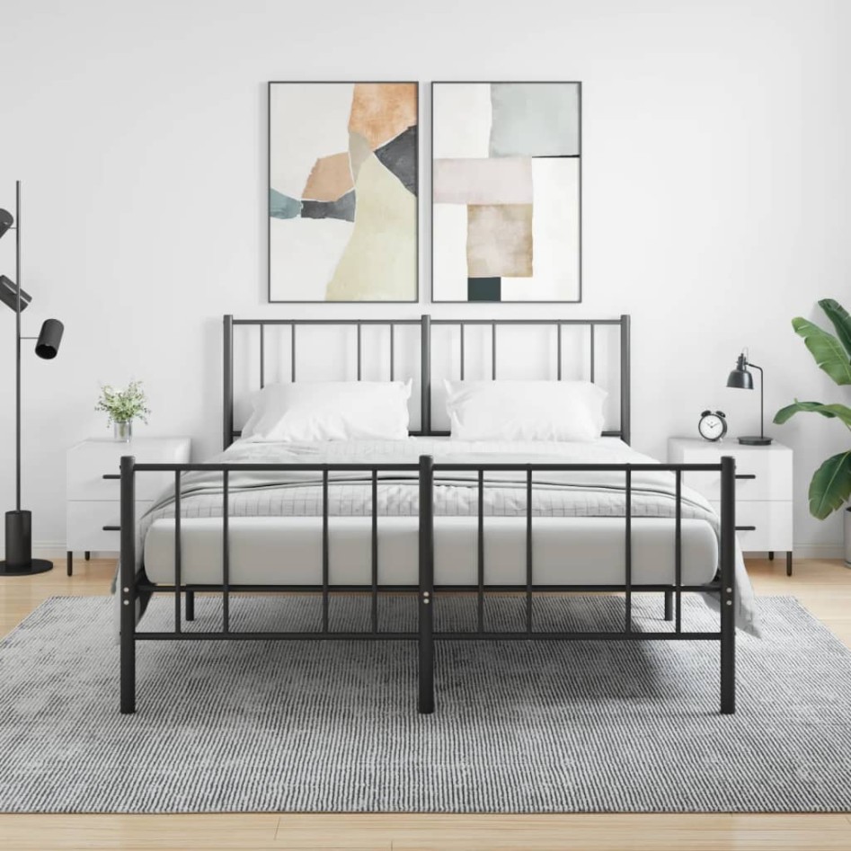 Mesita noche 2 uds madera ingeniería blanco brillo