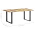 Mesa de comedor de madera maciza reciclada 180x90x76