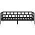 Sofá cama madera maciza de pino negro 80x200