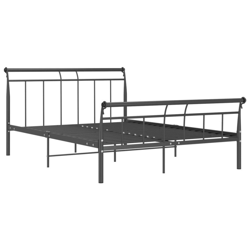 Estructura de cama de metal negro 140x200
