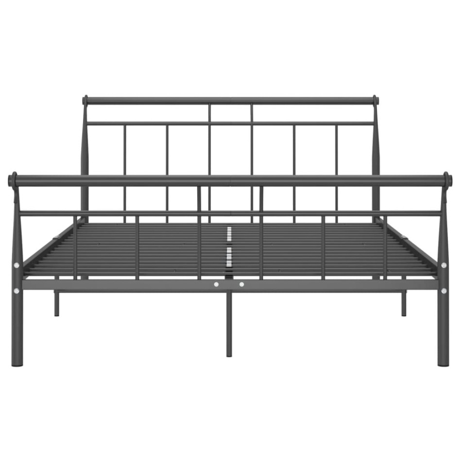 Estructura de cama de metal negro 140x200