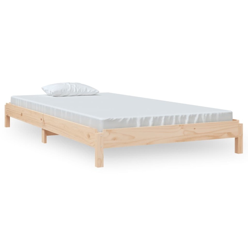 Cama apilable de madera pino maciza 100x200