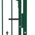 Puerta de valla con picos acero verde 100x100
