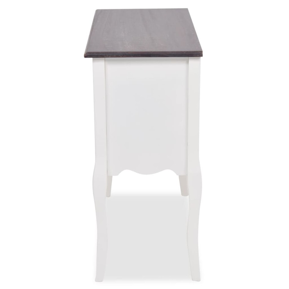 Mueble consola con 6 cajones madera marrón y