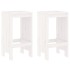 Taburetes de cocina 2 uds madera maciza pino blanco 40x36x75
