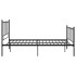Estructura de cama de metal negro 120x200