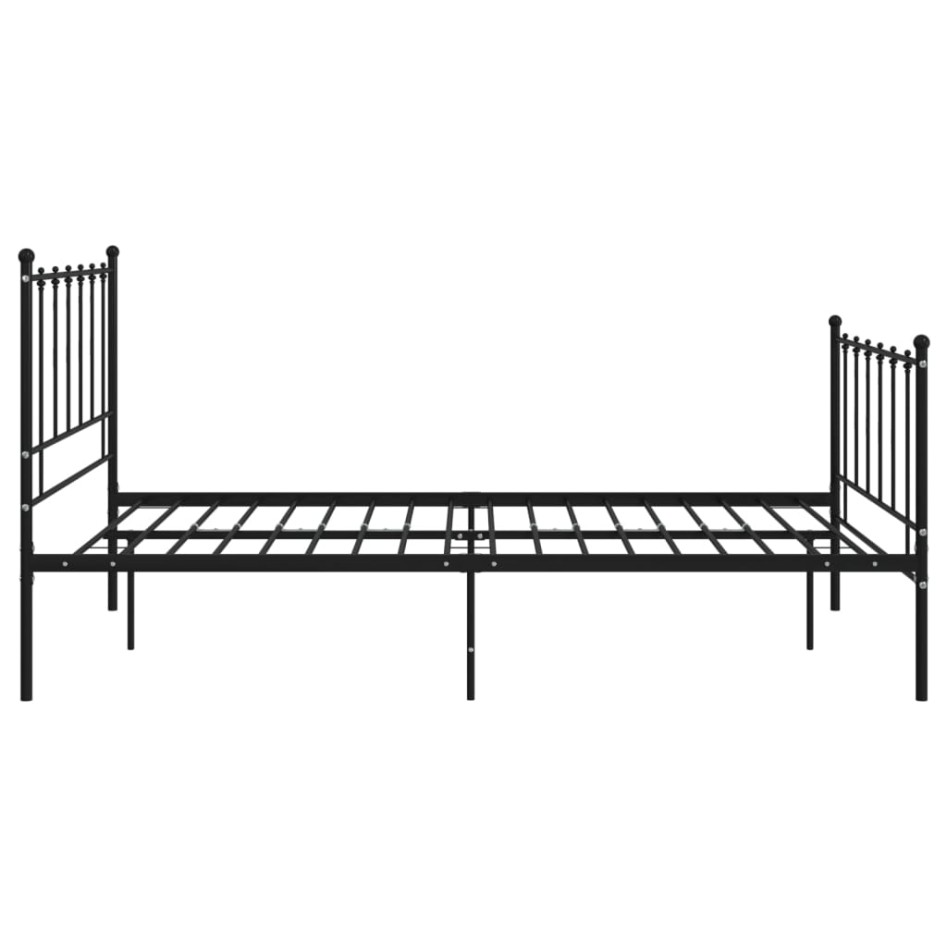 Estructura de cama de metal negro 120x200