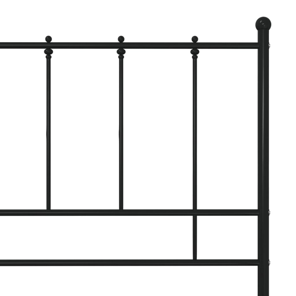 Estructura de cama de metal negro 120x200