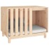 Caseta para perros madera maciza de pino 90x60x67
