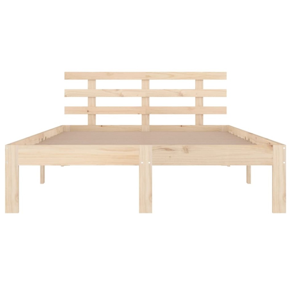 Estructura de cama madera maciza 140x200
