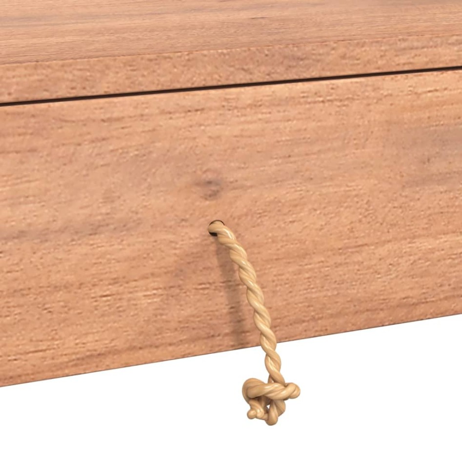 Mesa consola de madera maciza de teca 90x35x75