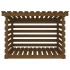 Leñero de madera maciza pino marrón miel 108x73x79