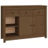 Aparador de madera maciza de pino marrón miel 100x35x74