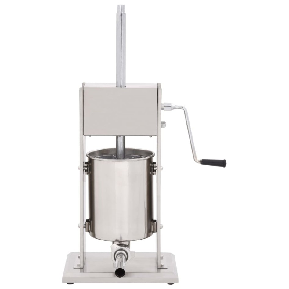 Embutidora manual de acero inoxidable plateado 10