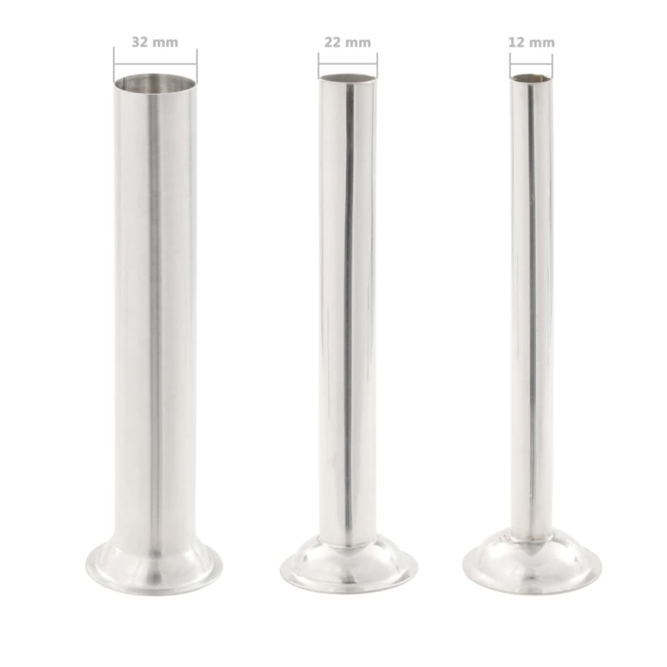 Embutidora manual de acero inoxidable plateado 10