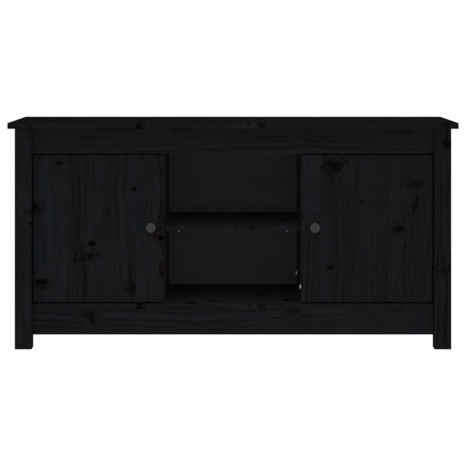 Mueble de TV de madera maciza de pino negro 103x36,5x52