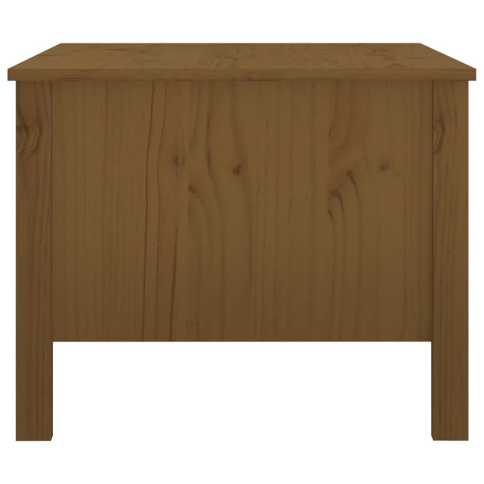Mesa de centro madera maciza de pino marrón miel 100x50x40
