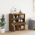 Aparador alto madera maciza de pino marrón miel 100x40x108,5