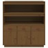 Aparador alto madera maciza de pino marrón miel 100x40x108,5