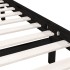 Estructura de cama de madera maciza de pino negra 100x200