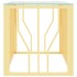 Mesa de centro acero inoxidable y vidrio 110x45x45