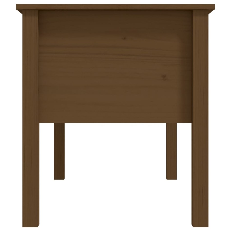Mesa de centro madera maciza de pino marrón miel 102x49x55