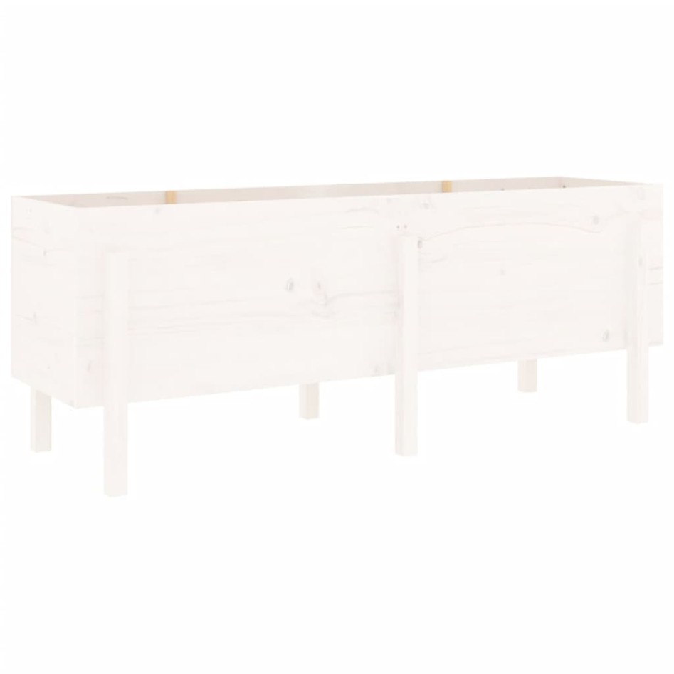 Arriate elevado de jardín madera maciza pino blanco