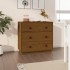 Aparador de madera maciza de pino marrón miel 80x40x75