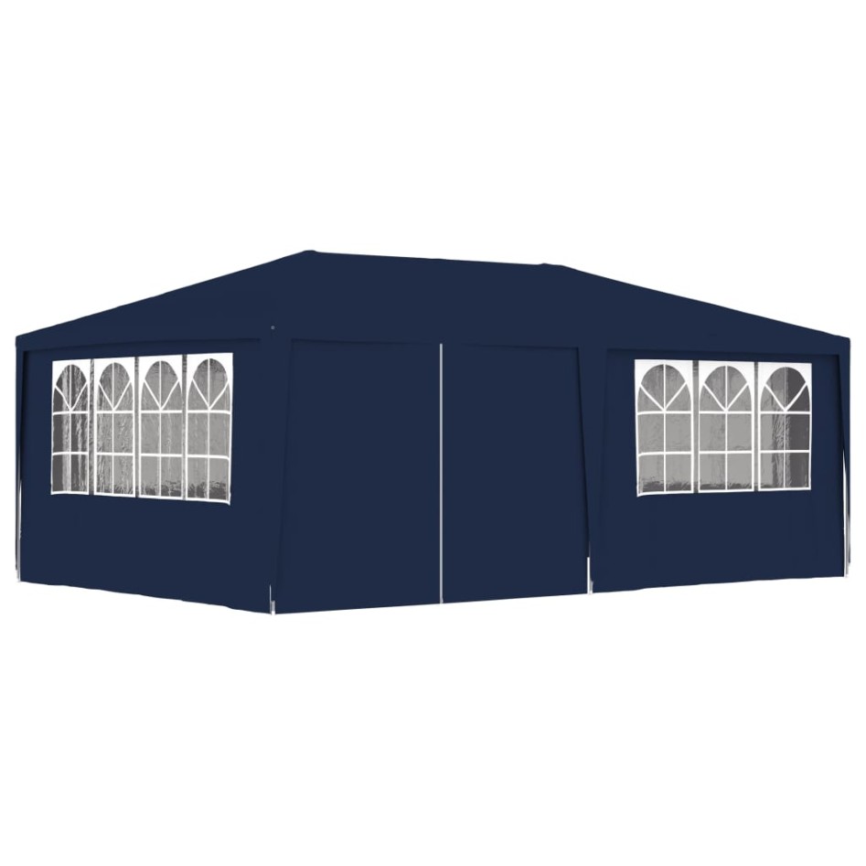 Carpa profesional para fiestas con paredes azul 90 g/m² 4x6