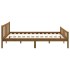 Estructura de cama madera maciza marrón miel 120x200