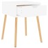 Mesitas de noche 2 uds madera contrachapada blanco 40x40x56