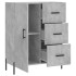 Aparador de madera de ingeniería gris hormigón 69,5x34x90