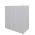 Mampara de ducha de pared en forma L 4 paneles plegables 70x120x137