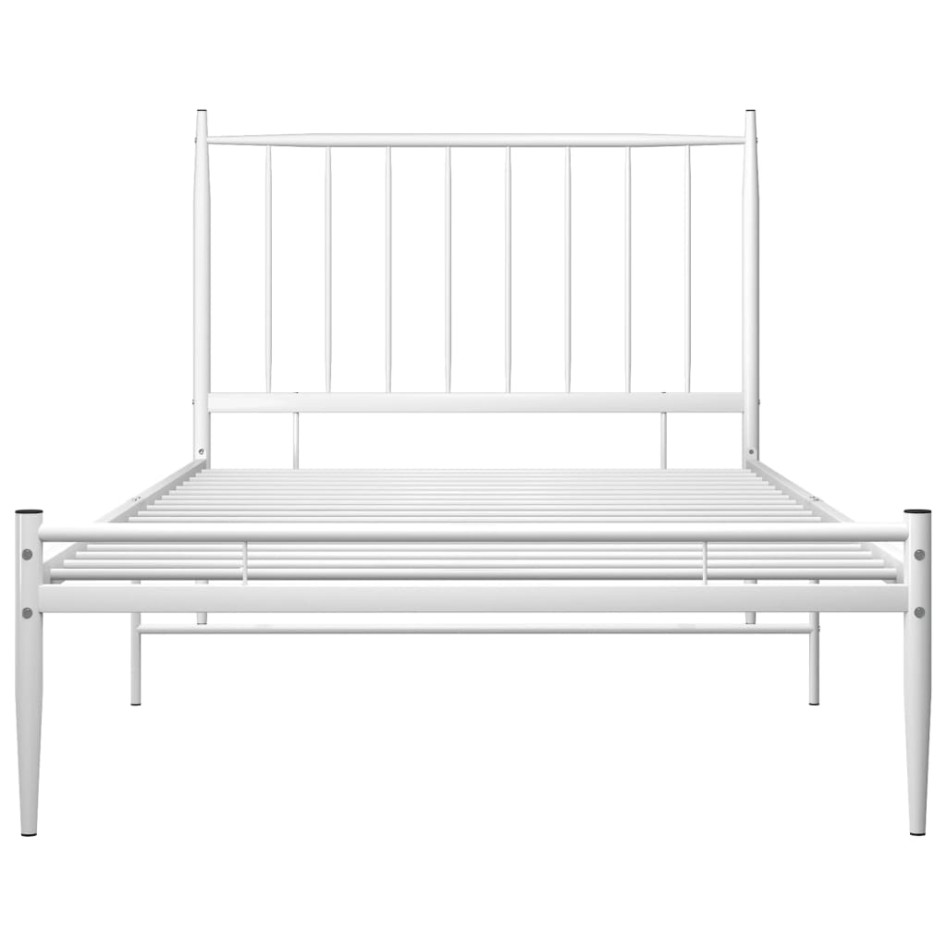 Estructura de cama de metal blanco 100x200