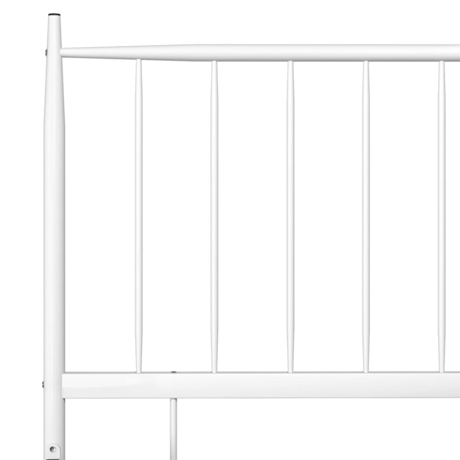 Estructura de cama de metal blanco 100x200