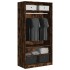 Armario madera contrachapada color roble ahumado 100x50x200