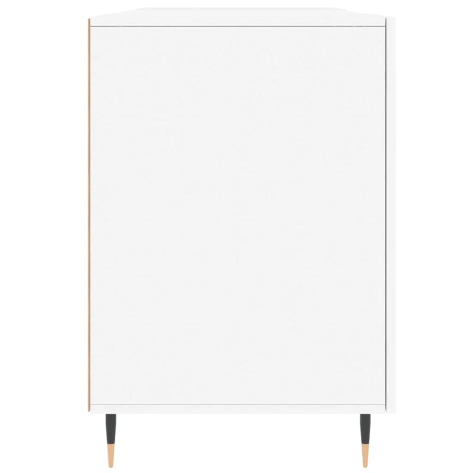 Escritorio madera contrachapada blanco brillante 140x50x75