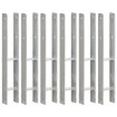 Anclajes de valla 6 uds acero galvanizado plateado 8x6x60 cm