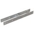 Anclajes de valla 6 uds acero galvanizado plateado 8x6x60