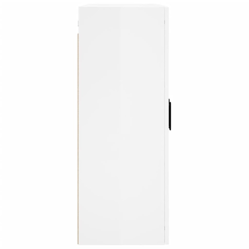 Armario de pared blanco brillante 69,5x34x90