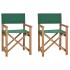 Sillas de director plegables 2 uds madera maciza teca