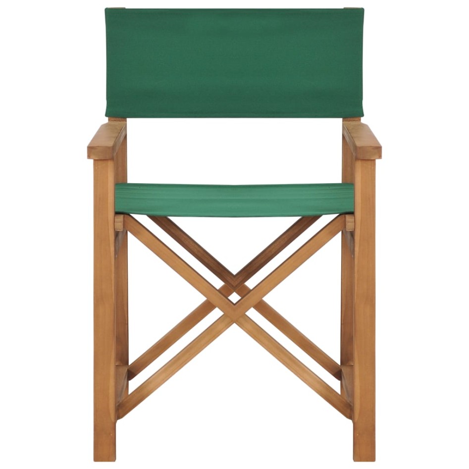 Sillas de director plegables 2 uds madera maciza teca