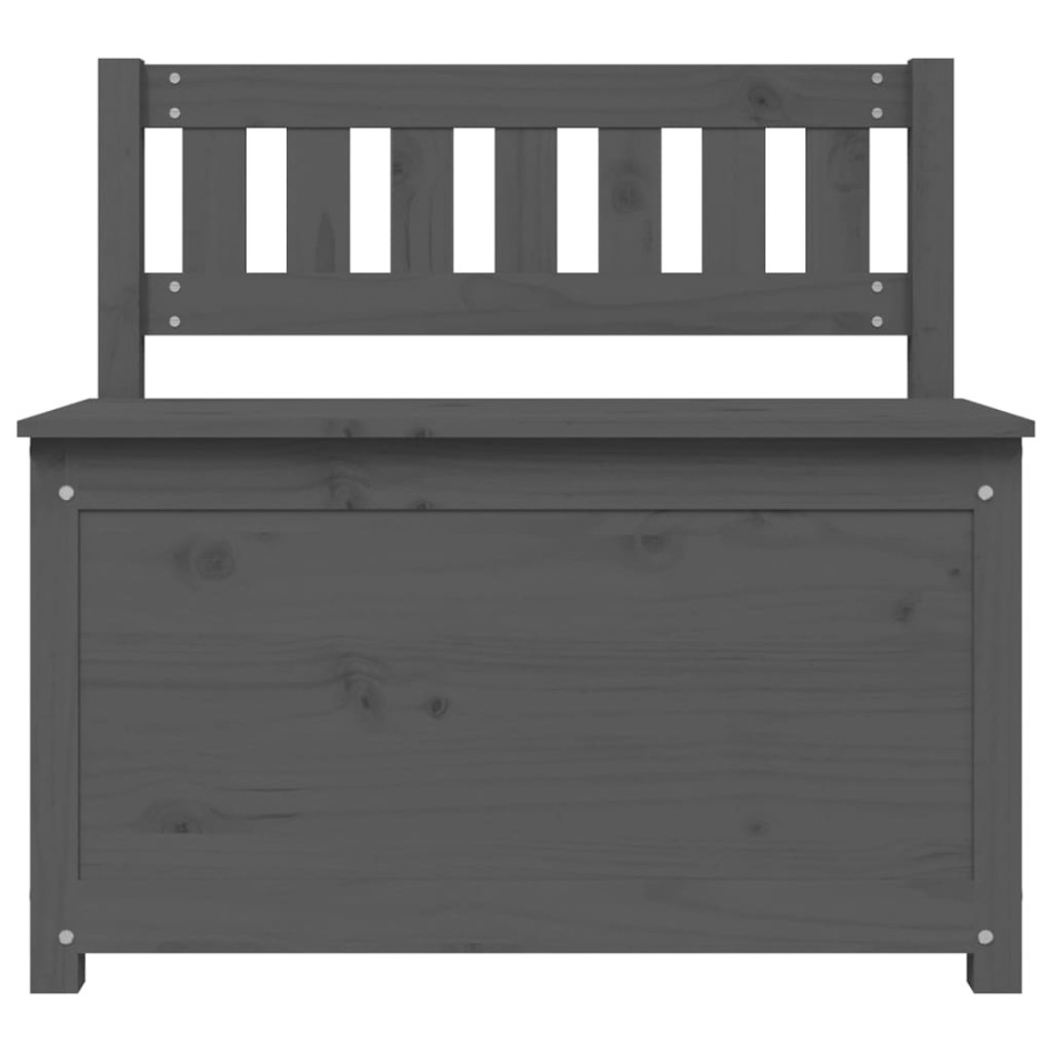 Banco de madera maciza de pino gris 80x41x77