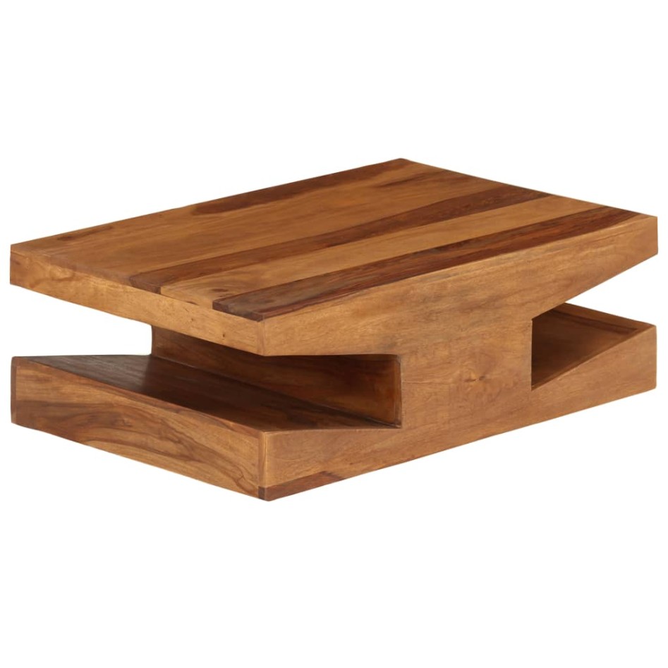 Mesa de centro de madera maciza de sheesham 90x60x30