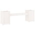 Banco con jardineras madera maciza de pino blanco 180x36x63