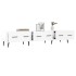 Mueble de TV madera de ingeniería blanco brillo 150x36x30