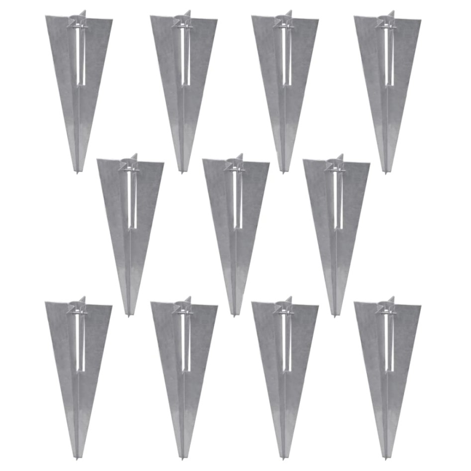 Valla metálica con estacas postes acero galvanizado 25x1,5