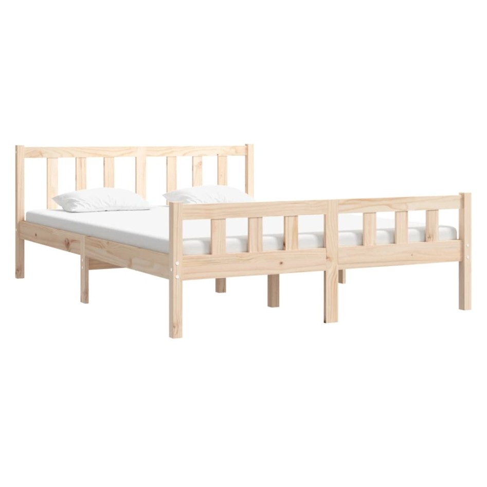 Estructura de cama madera maciza 120x190