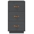 Mesitas de noche 2 uds madera maciza pino gris 40x40x75
