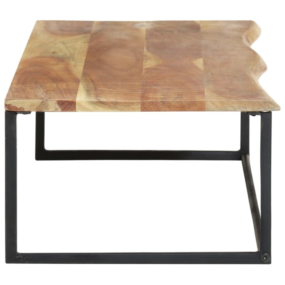 Perchero con borde natural madera maciza de acacia 100x35x22